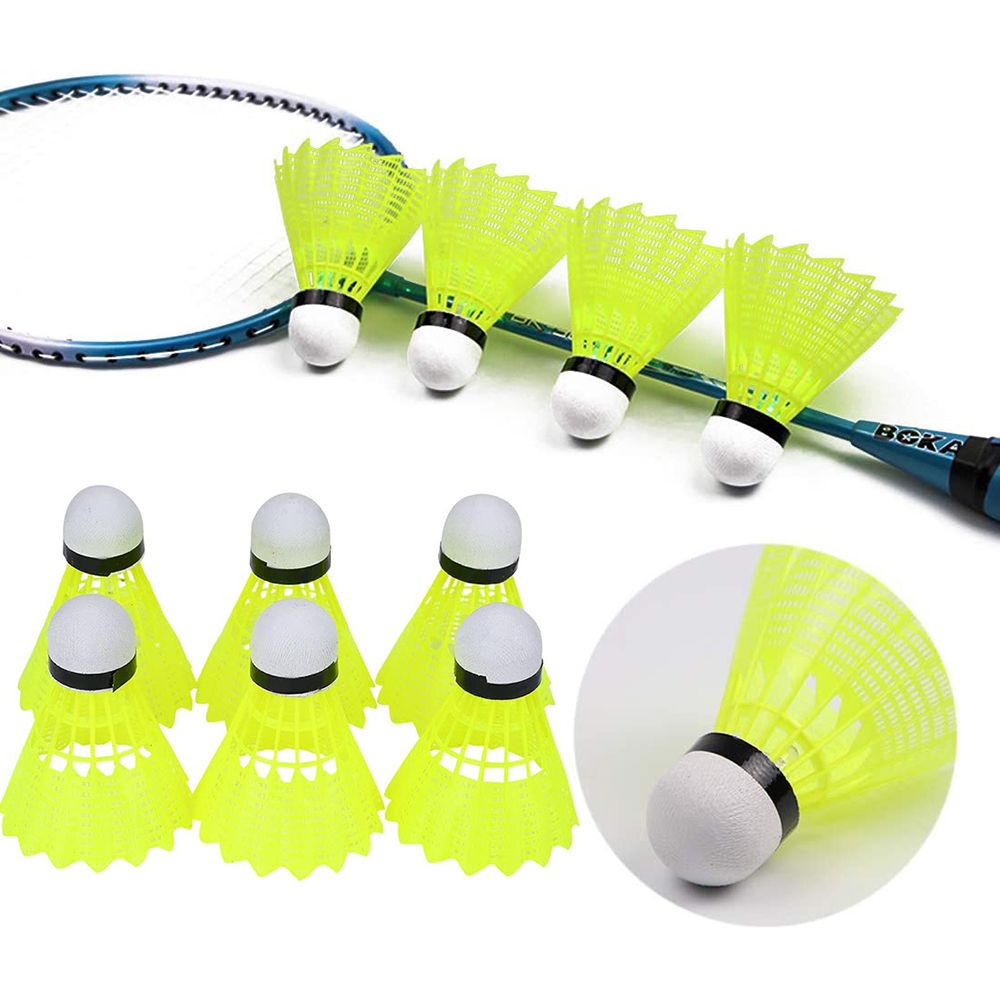 Feather Shuttlecock - 3/6/12 Stück stabile Badminton-Federbälle aus Nylon-Kunststoff