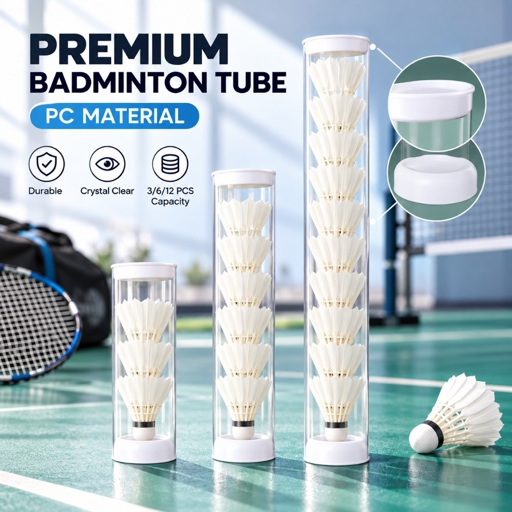 Badminton Shuttlecock - Acryl-Badmintonballhalter, transparent, leicht, Organizer für Federbälle,