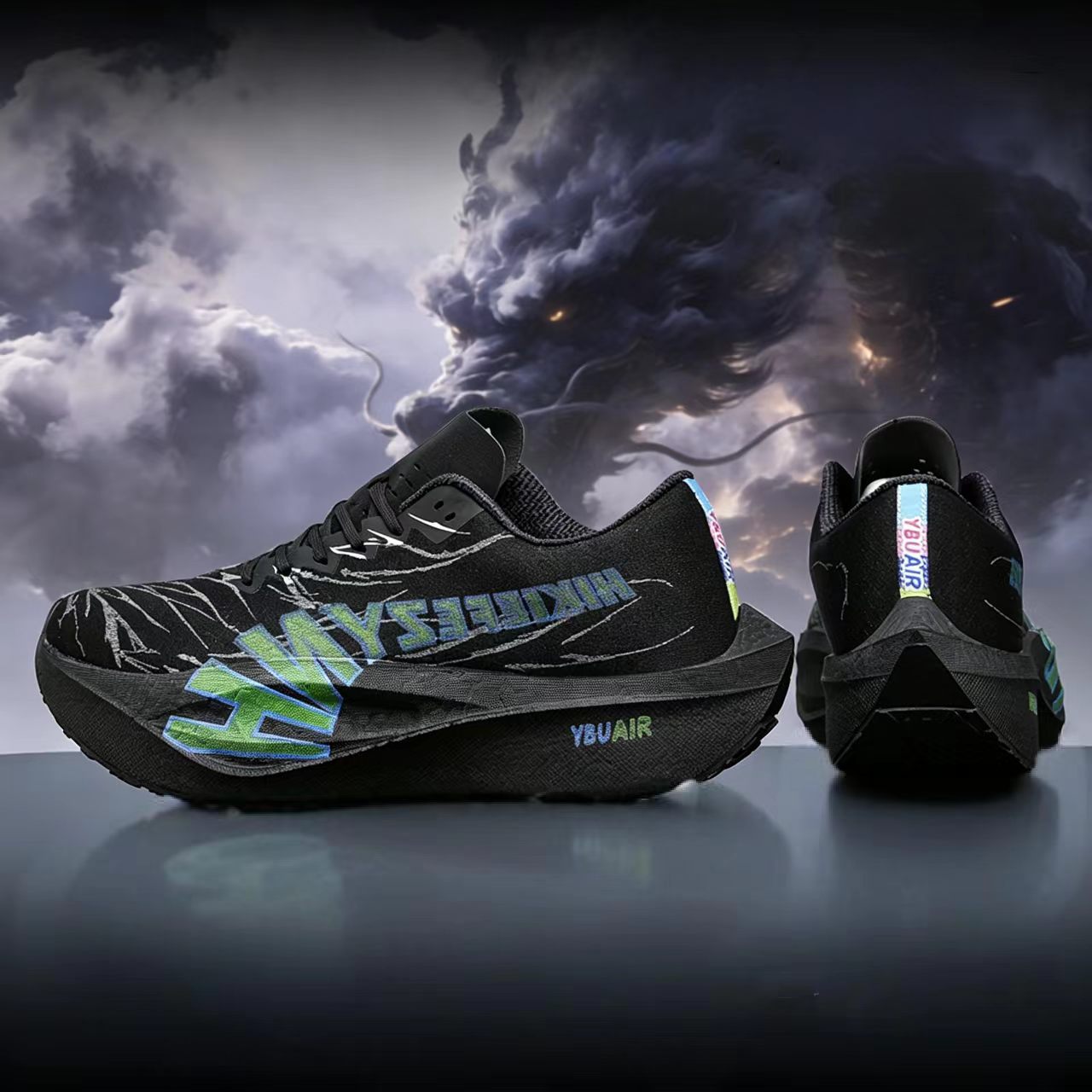 Badminton Shoes - Herren Carbon-Platten-Laufschuhe Atmungsaktive Sportschuhe Stoßdämpfende Trainer